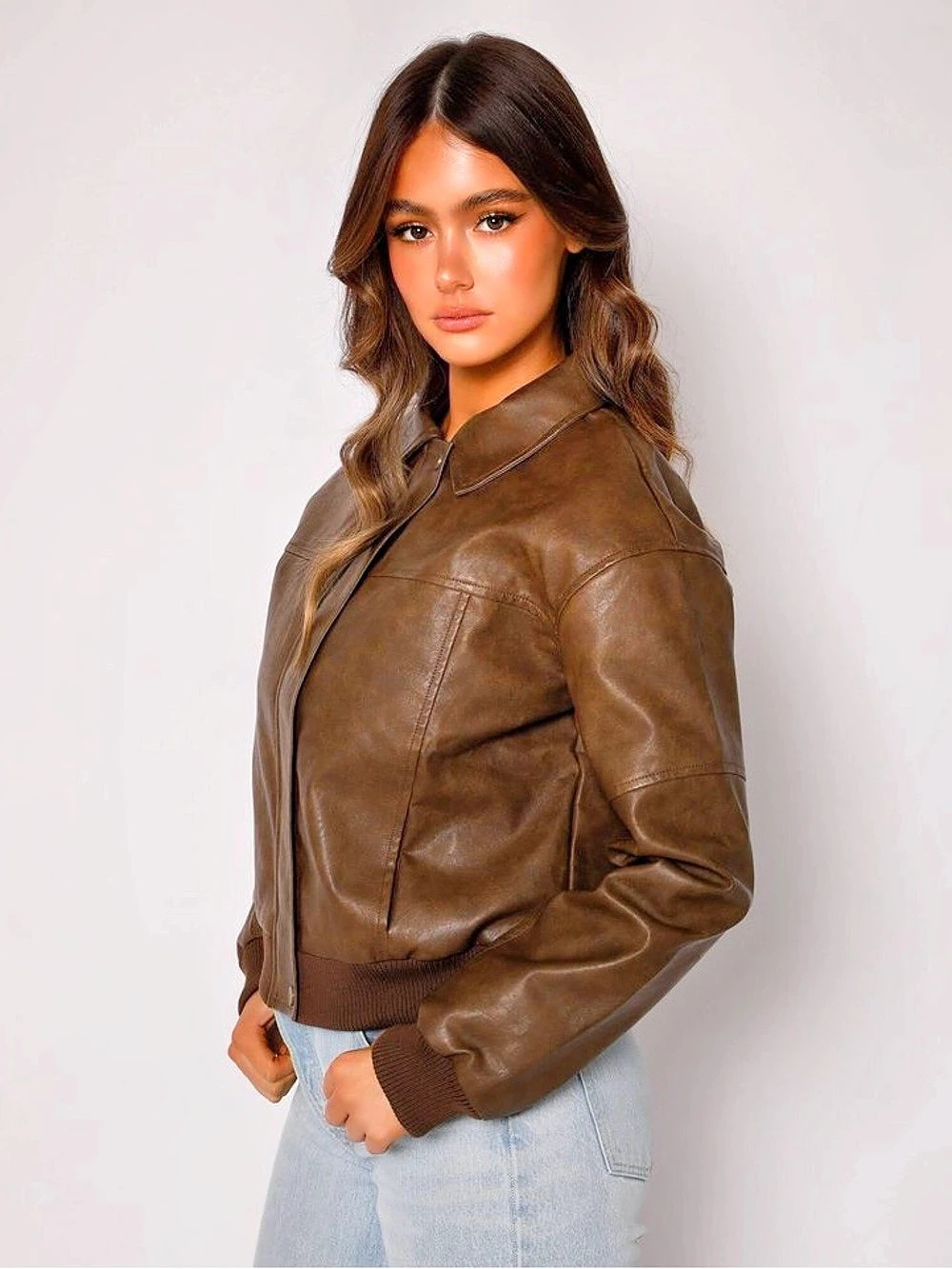 TIGER MIST Camellia Bomber Jacket Brown XS